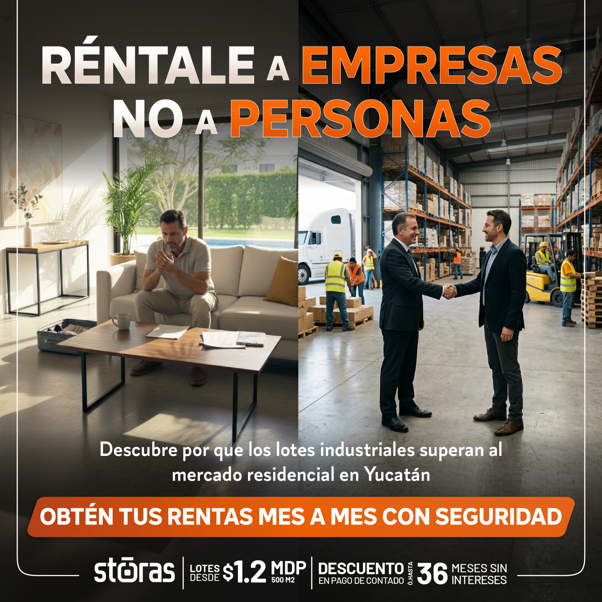 Réntale a empresas no a personas - STORAS terrenos industriales Yucatán
